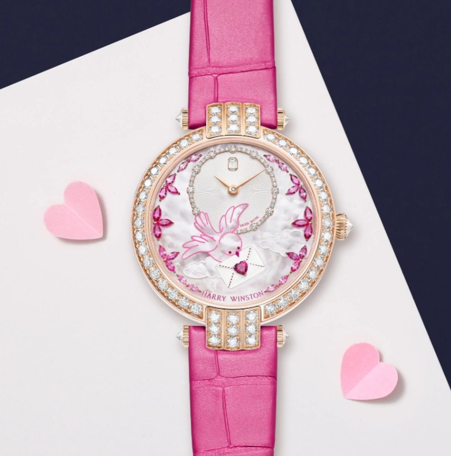 ハリー・ウィンストンがバレンタインデーを祝う特別なタイムピース「HW プルミエール・バレンタインデー オートマティック 36mm」を発表