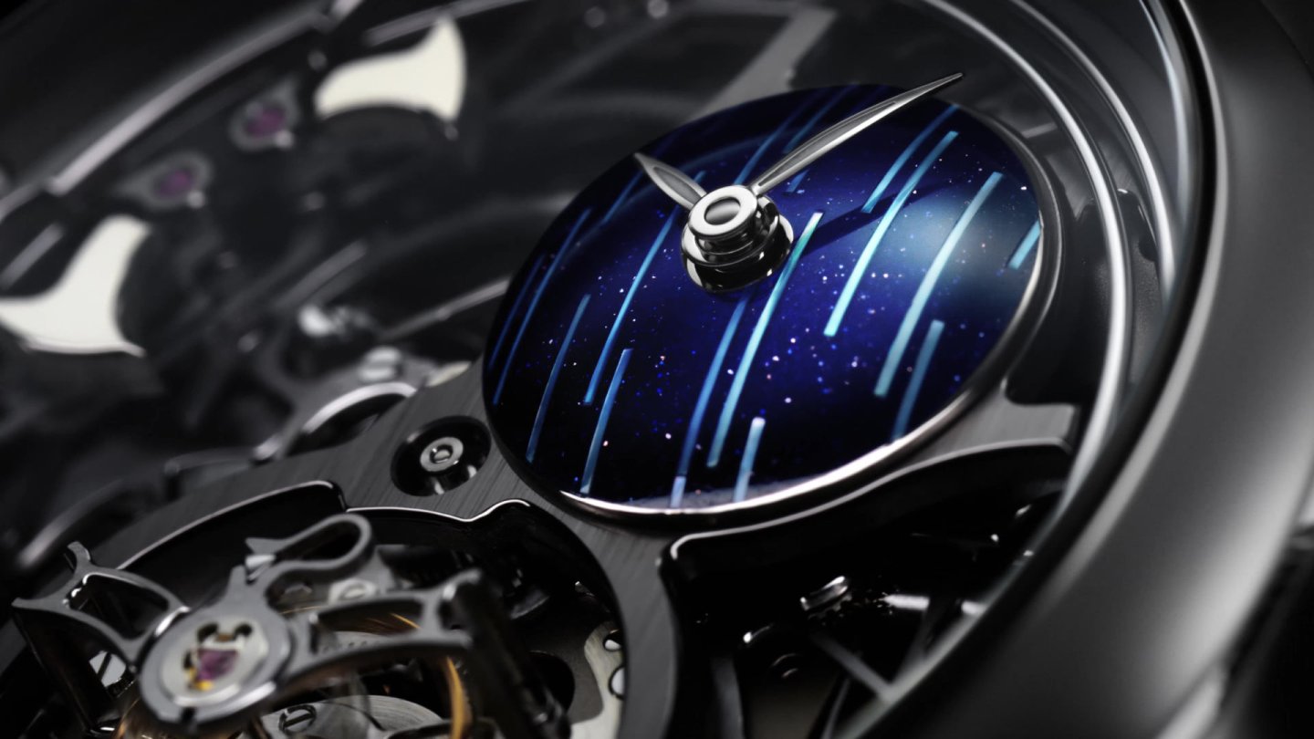 Hモーザー新作「エンデバー・ミニッツリピーター シリンドリカル トゥールビヨン スケルトン コズミックレイン」~光の中に浮かび上がる精密機械