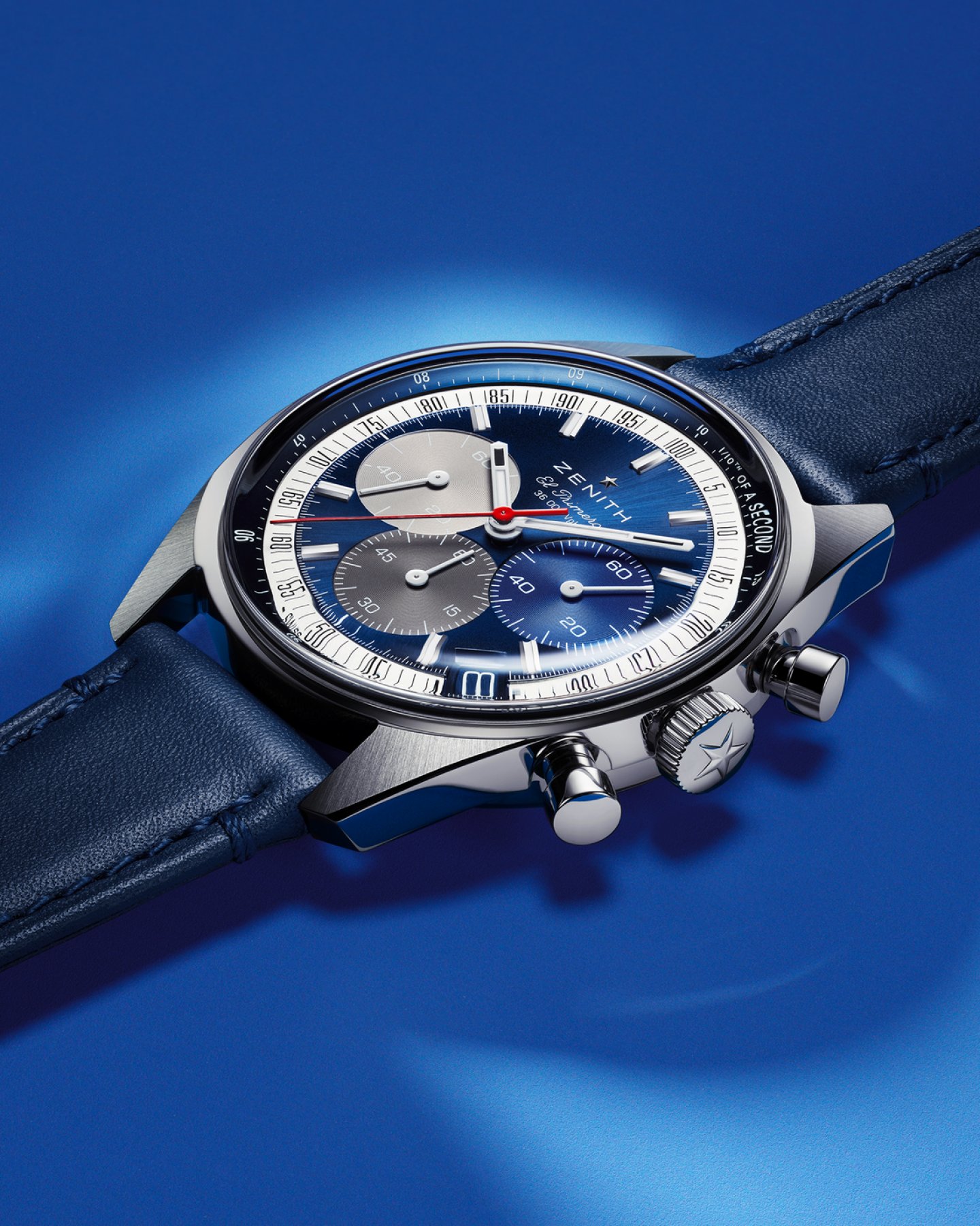 ゼニスのシグネチャーカラーであるブルーをダイヤル色に採用した「クロノマスター オリジナル」新作~エル・プリメロの精神を宿して