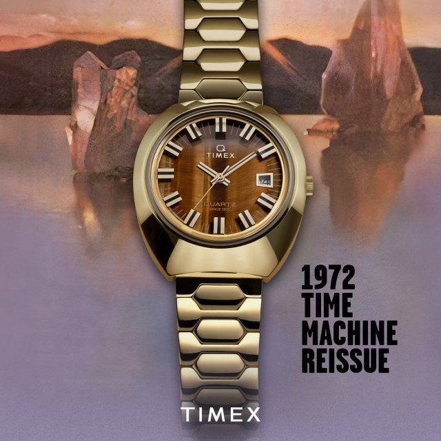 タイメックス『Q Timex 1972 Time Machine Reissu』～“フローティングアワーマーカー”と“タイガーアイ”を備えた1972年の名作を史上最も忠実に復刻 、四半世紀前へのタイムマシーンリイシュー