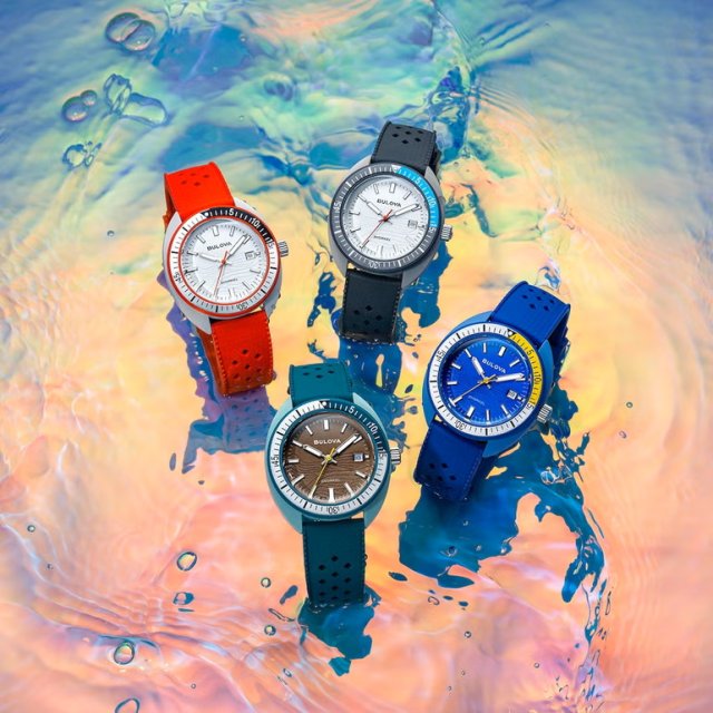 ブローバ「アーカイブスシリーズ “スノーケル”」４モデルを発売～ハイブリッドセラミックケースを採用したポップなスポーティウォッチ