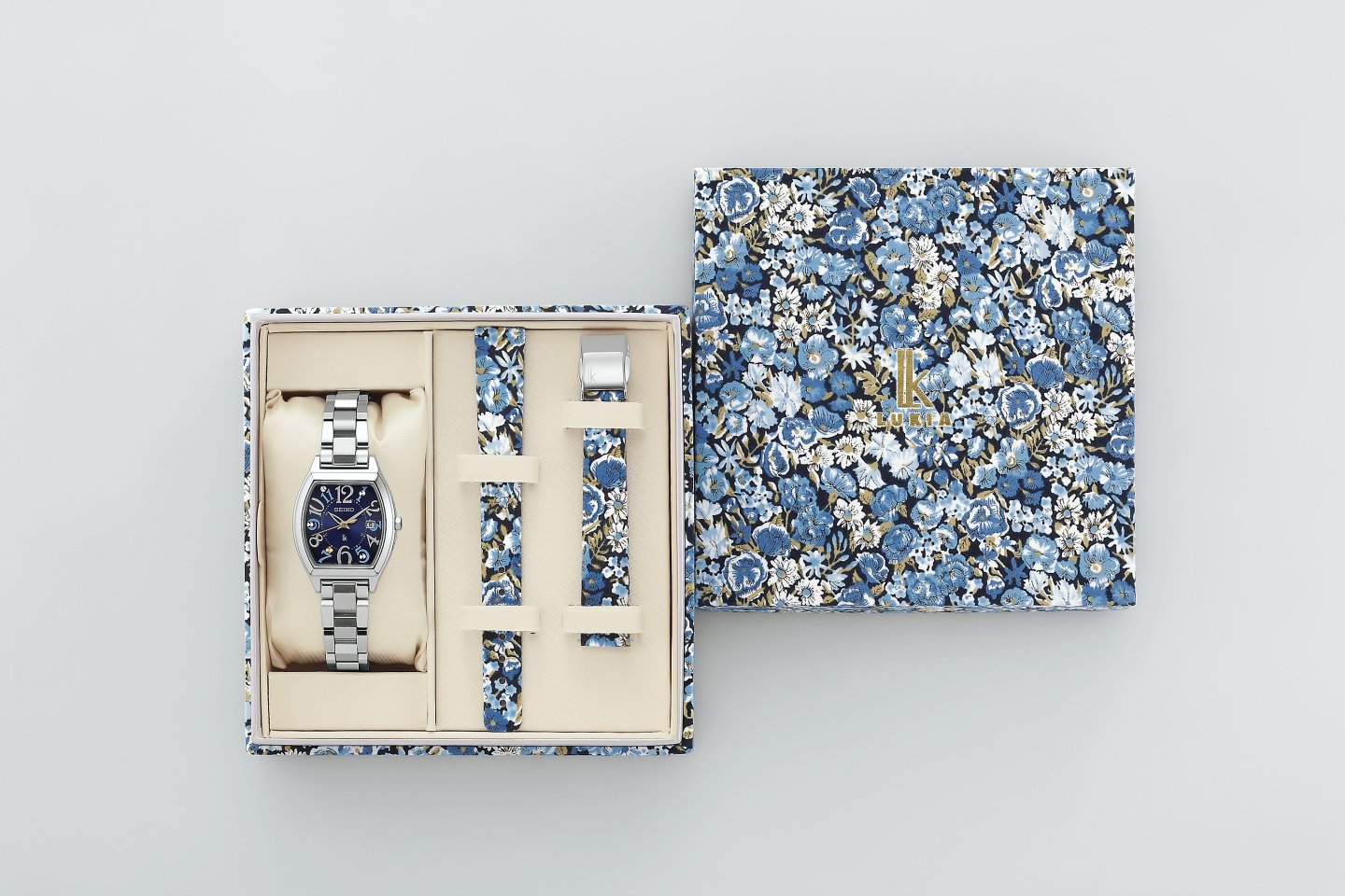 ＜セイコー ルキア＞より、英国発祥のリバティプリントを纏う特別な限定モデルが登場 ～軽やかなチタン製ソーラー電波のレギュラーモデルも同時発売