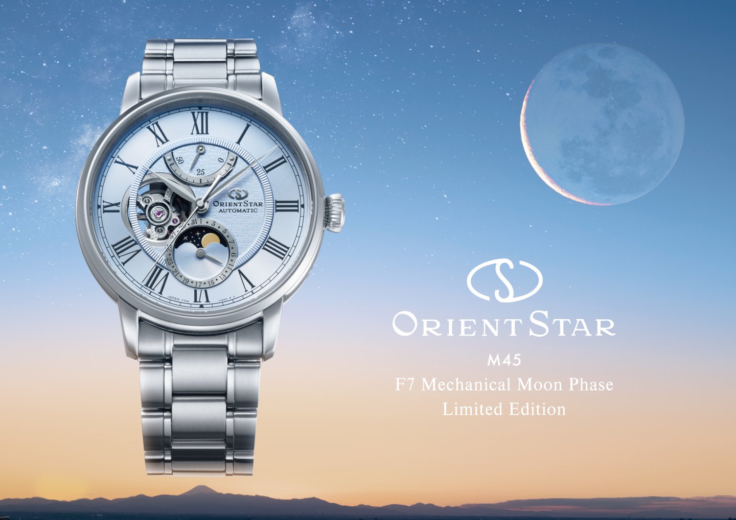 Orient StarのクラシックコレクションM45 新作として「M45 F7 メカニカルムーンフェイズ」3モデルが登場