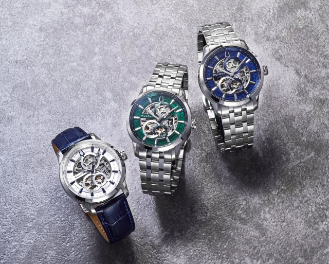 「ブローバ クラシック サットン」が、40mmにサイズダウンした小径モデル3型を発表～スケルトン仕様のオートマチックモデル