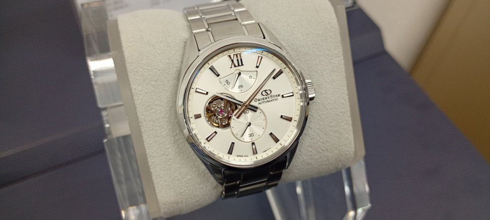 【日本製】ORIENT コンテンポラリーセミスケルトン 裏スケ スモセコ 極美品 CONTEMPORARY（ORIENT） オリエント ORIENT コンテンポラリー