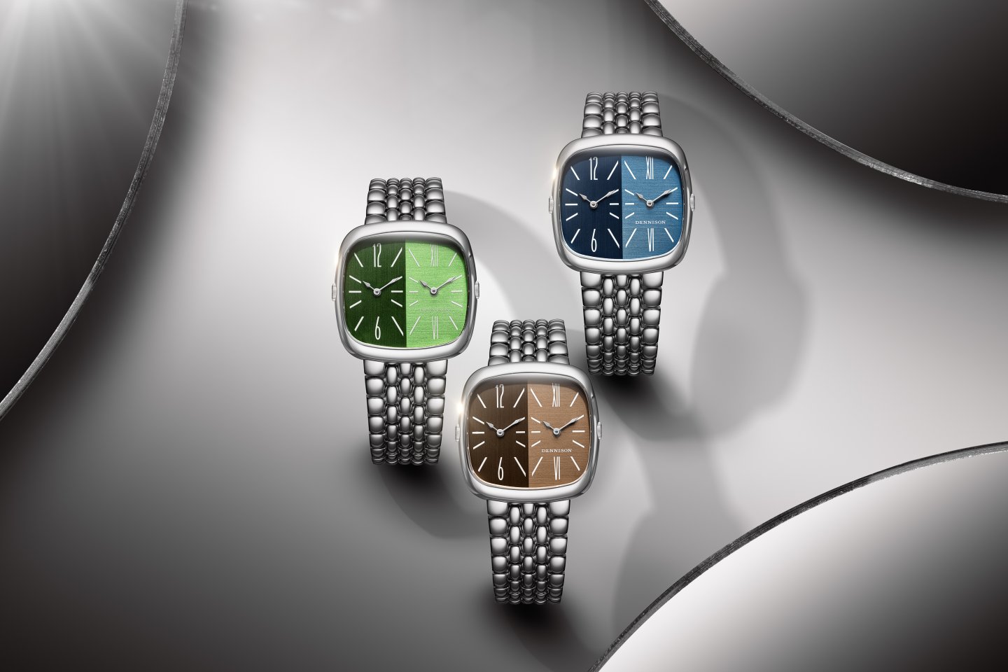 デニソン新作「ALDデュアルタイム “SHADES” ダイヤル」～3モデルがそれぞれストラップ、ブレスで仕様で展開