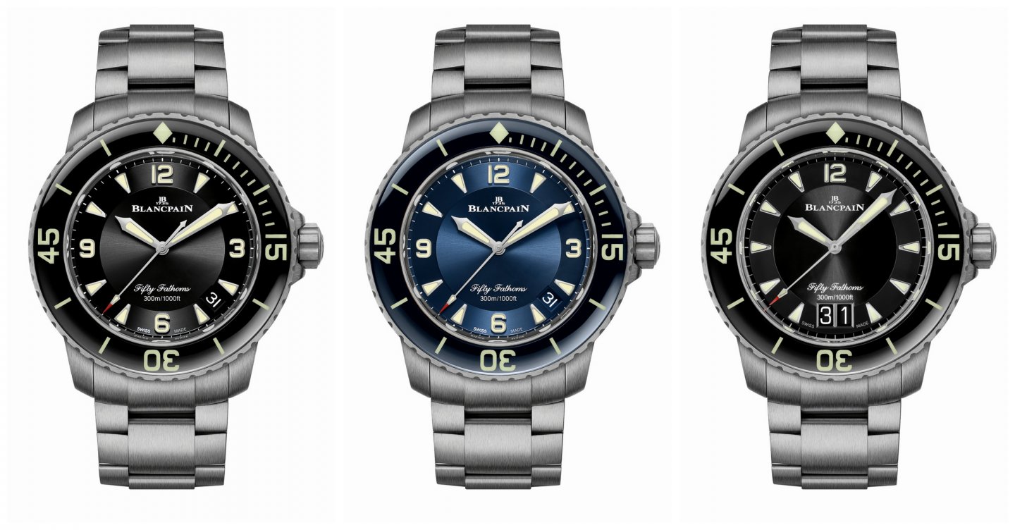 ブランパンのアイコニック・モデル 「フィフティ ファゾムス オートマティック」および「フィフティ ファゾムス ラージデイト」が チタン製ブレスレットで登場！