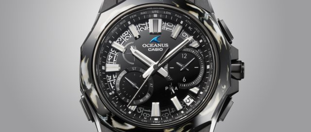 カシオから、雄大な海のうねりを表現した“OCEANUS” 新作～ベゼルにマーブルセラミックを採用
