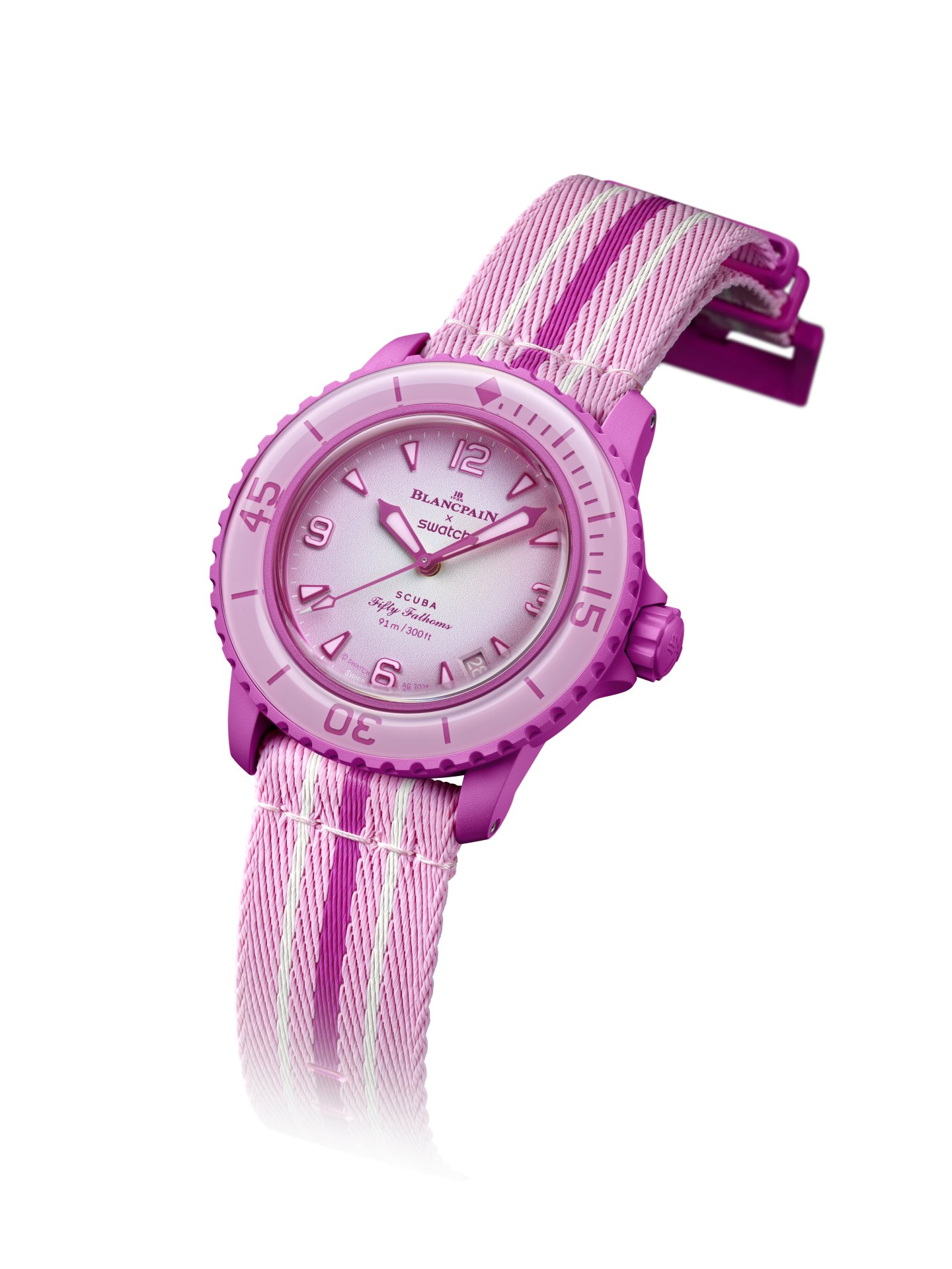 ブランパン ✖ スウォッチ「Bioceramic Scuba Fifty Fathoms コレクション」に PINK OCEANが登場