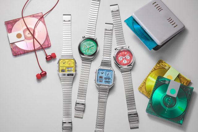 シチズン レコードレーベルから、レトロフューチャーなデザインによるポップなカラーの限定モデルが登場