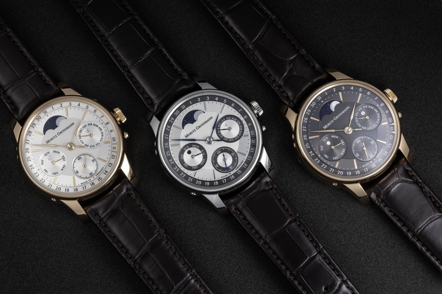 モリッツ・グロスマン、ブランド初の「パーペチュアルカレンダー」を製作～2種の18Kローズゴールドケースモデルとプラチナケースモデルの3型を発表
