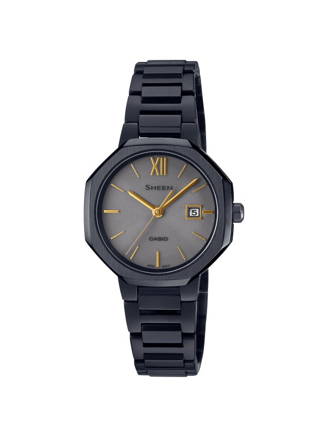 CASIOのウィメンズ腕時計「シーン(SHEEN)」より、 クールとエレガントが融合したフルメタルデザインから ブラックが登場