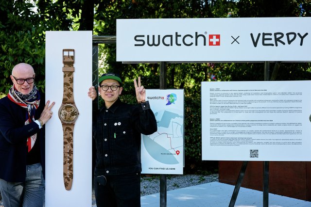 SWATCH がイタリアの芸術の祭典「BIENNALE ARTE 2024」 で日本の有名グラフィックアーティストVERDYとのコラボレーションを発表