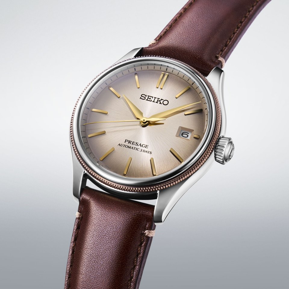 セイコー プレザージュ〉より、レザーシューズから着想を得た