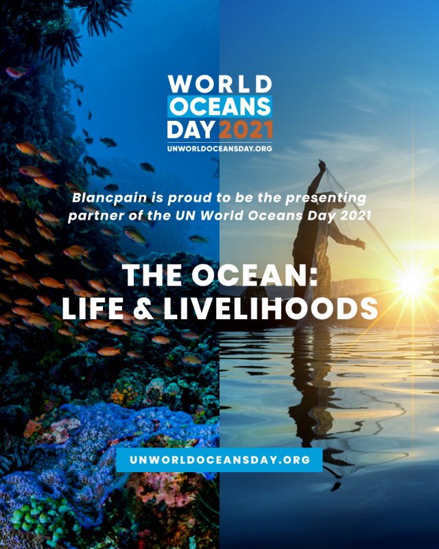 ブランパン、6月8日開催の「2021年国連世界海洋デー」に、プレゼンティングパートナーとして就任
