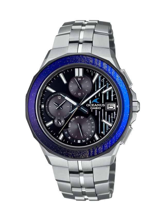 カシオの"Elegance, Technology"をコンセプトとした「OCEANUS（オシアナス）」より、蒔絵を時計ベゼルに採用した限定モデル『OCW-S5000MB』登場～躍動感ある滝の水しぶきを蒔絵で表現