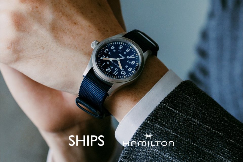 希少！！Hamilton SHIPS別注 ハミルトン カーキ　ネイビー文字盤 希少！！Hamilton SHIPS別注 ハミルトン カーキ ネイビー文字盤