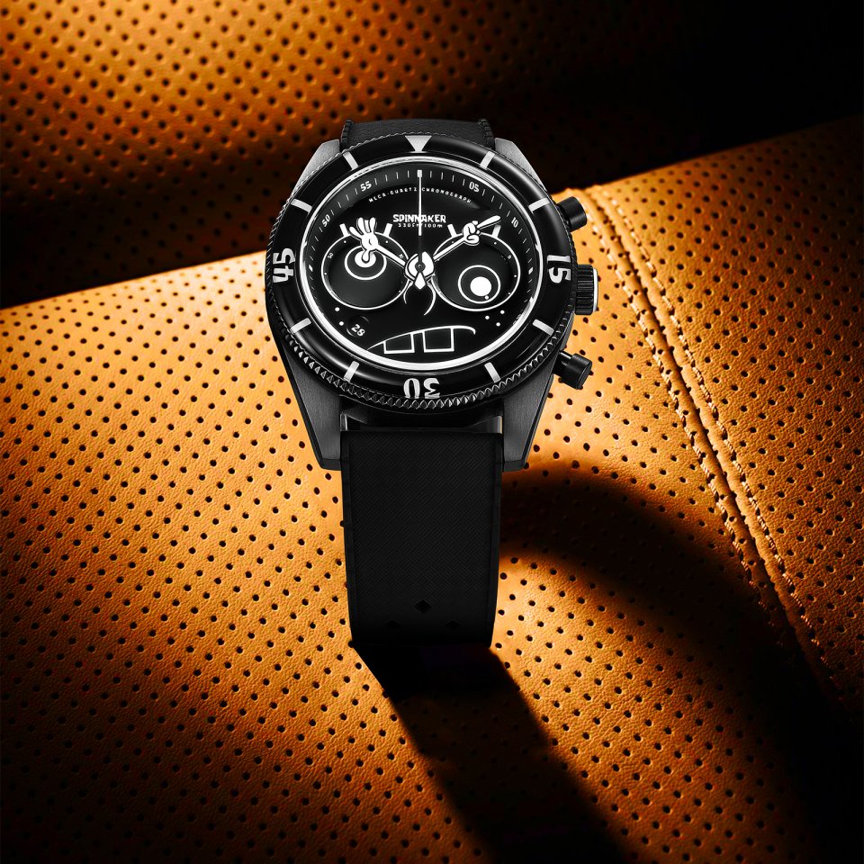 スピニカーとスポンジ・ボブのコラボ時計、メカクォーツクロノ