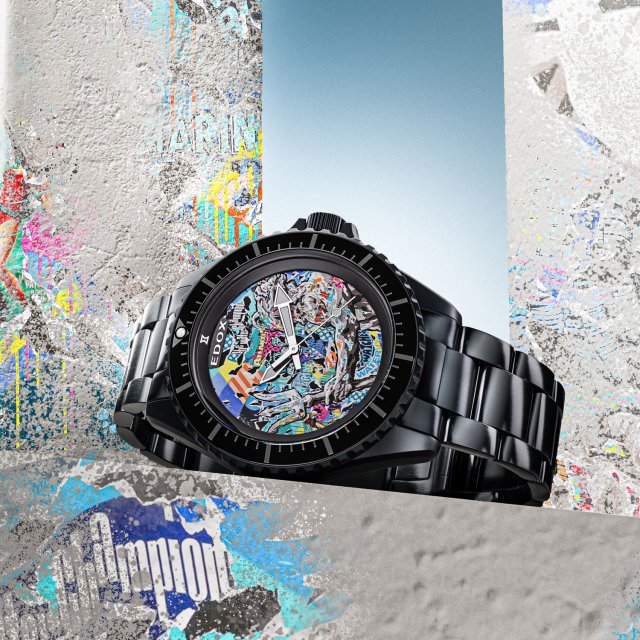 エドックスと現代アーティストのジョ・ディ・ボナとのコラボレーションによる「ネプチュニアン オートマティック ポップ リミテッド」～現代アートとエドックスが融合する世界限定100本モデル