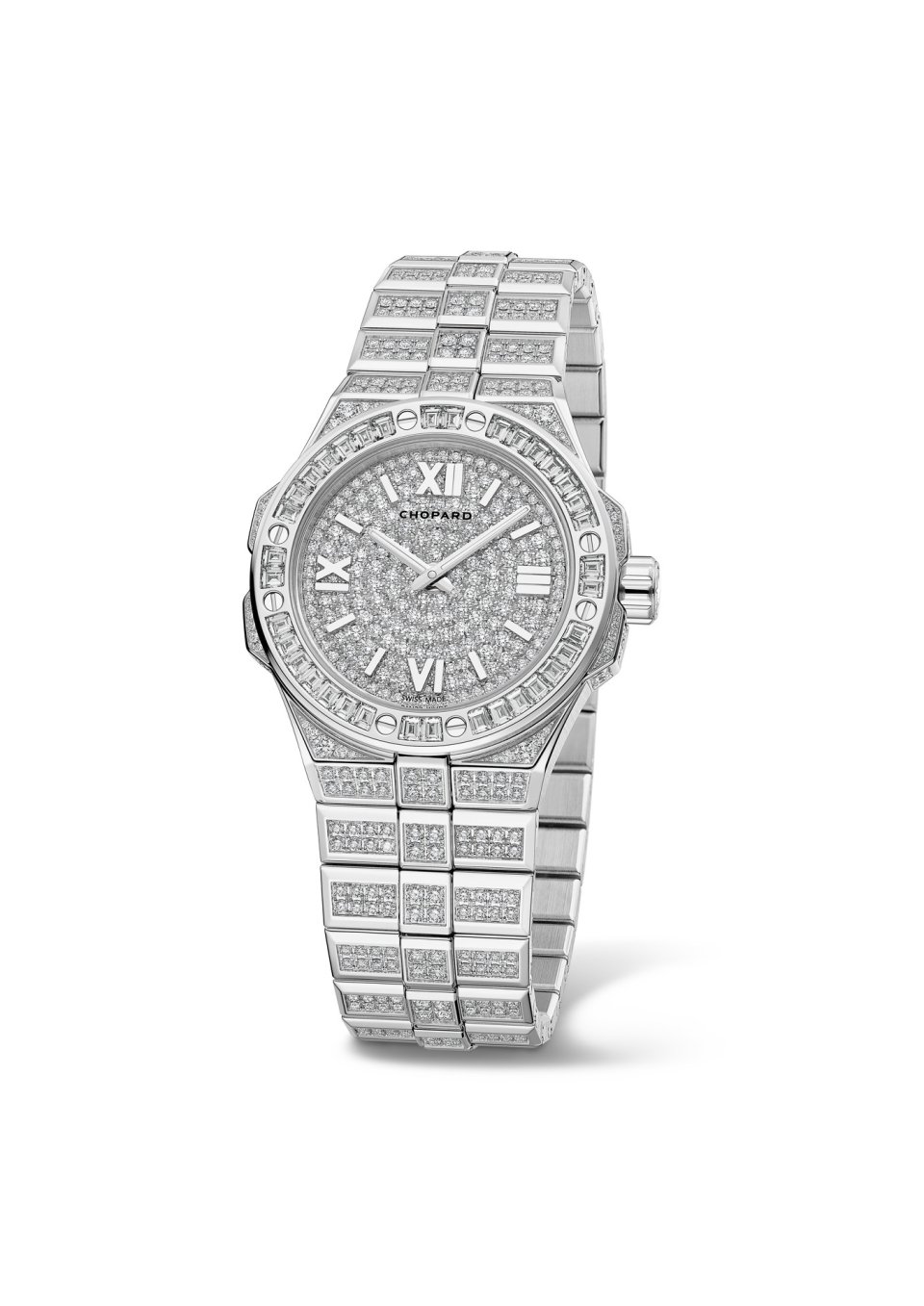 【が登場】[究極] 最上級フルストーン ブラック&ホワイト 自動巻 メンズ 腕時計 腕時計(アナログ)