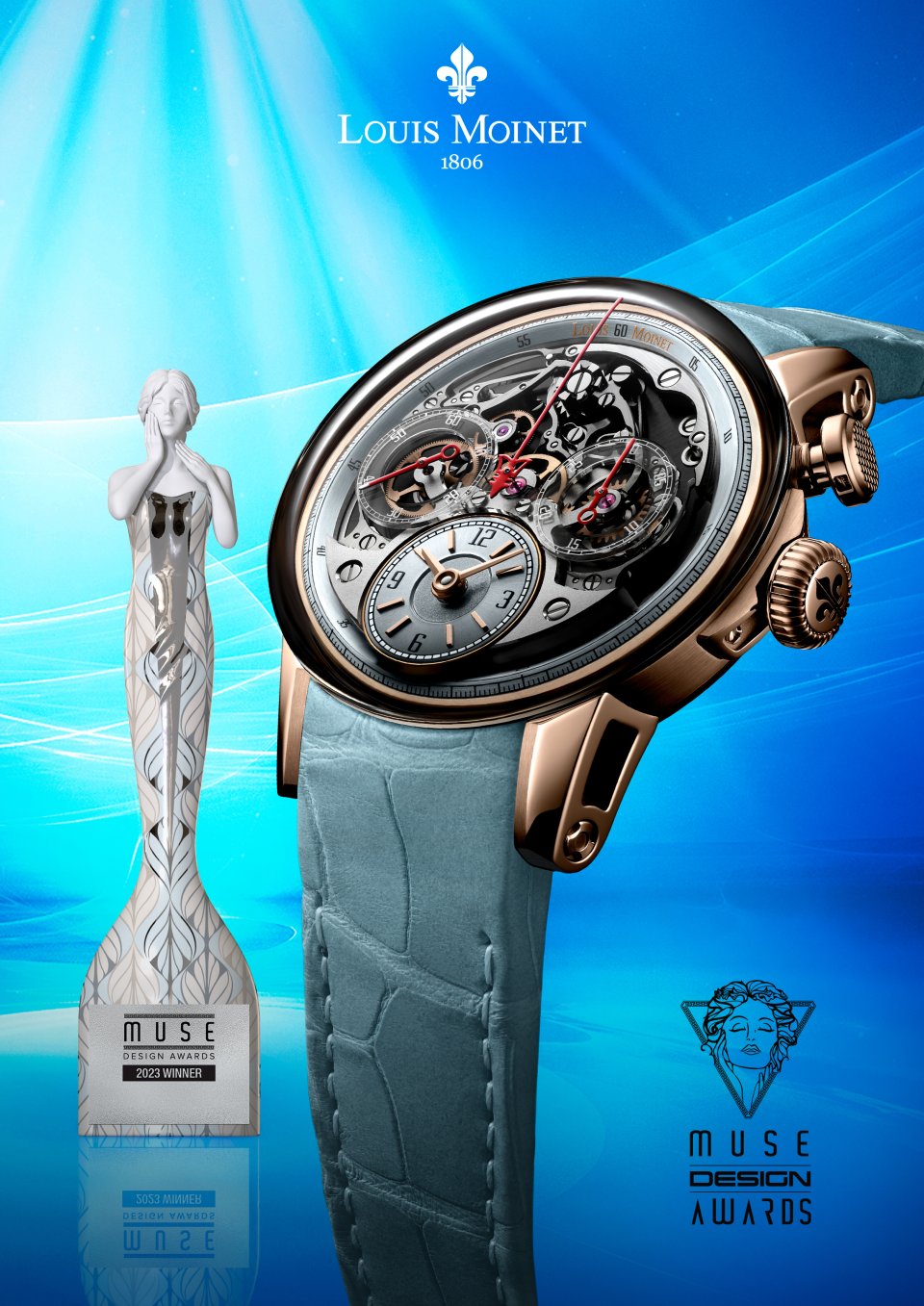 ルイ・モネが“MUSE Design Awards 2023”にて 時計ブランド唯一の