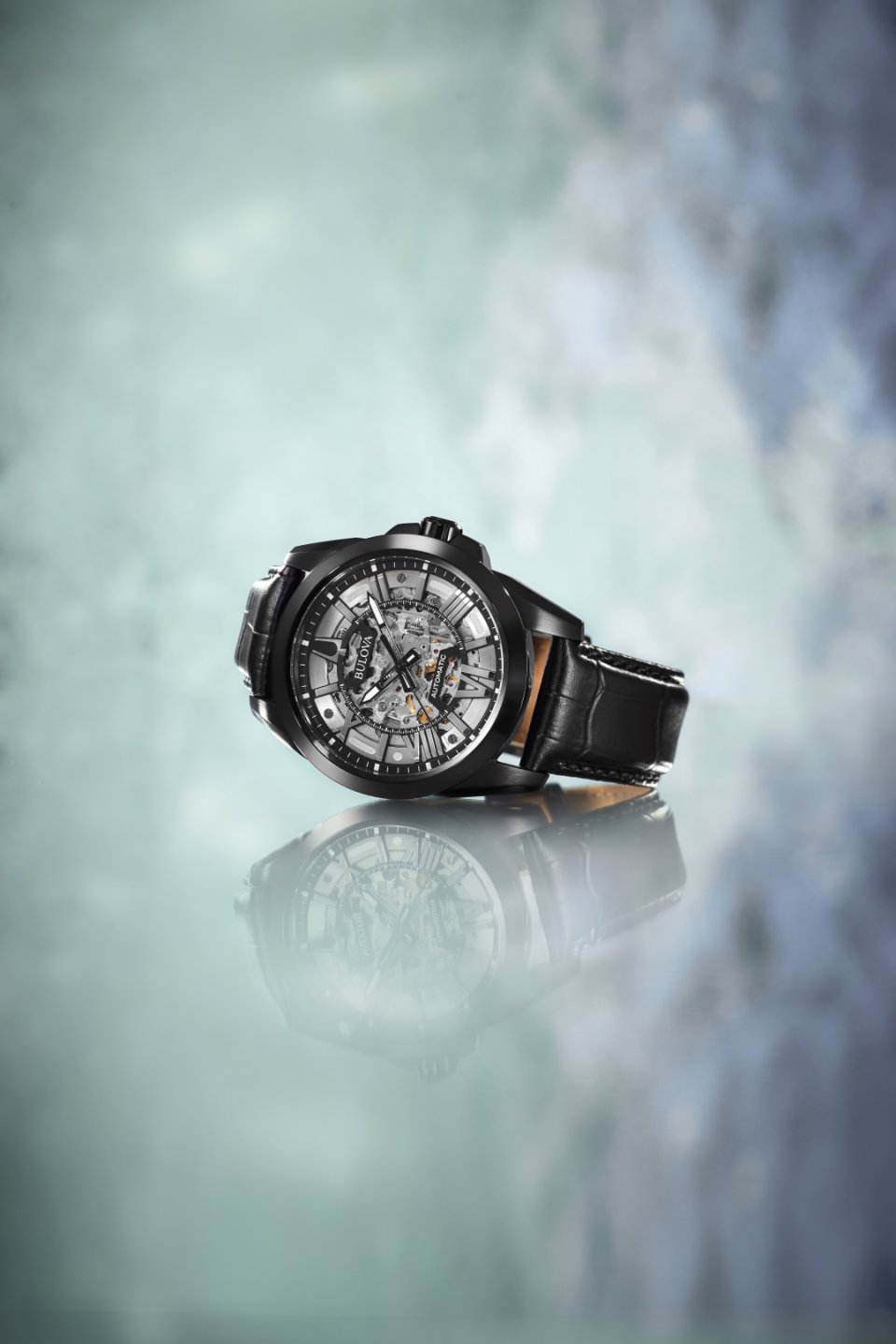 BULOVA オートマチック ブラック スケルトン - 腕時計(アナログ)