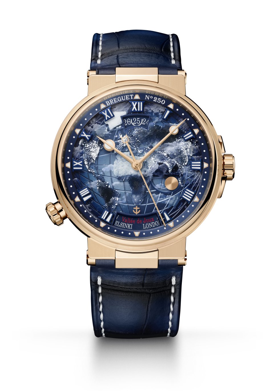 ブレゲが250周年を記念する第5弾「マリーン オーラ・ムンディ 5555」を