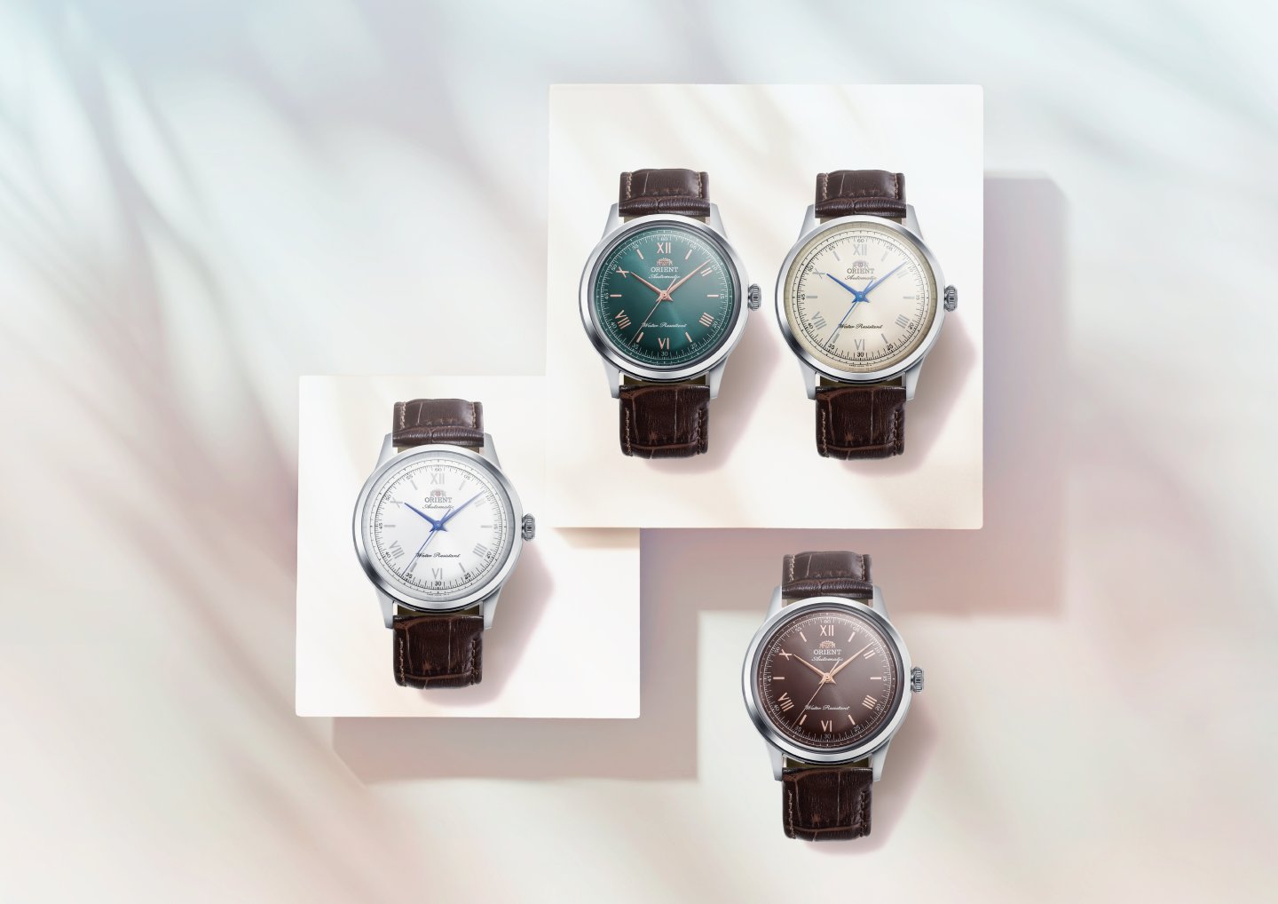 『オリエントバンビーノ 38』と『オリエントバンビーノ』に新しい文字板デザインとカラーが誕生～クラシカルかつシンプルな美観