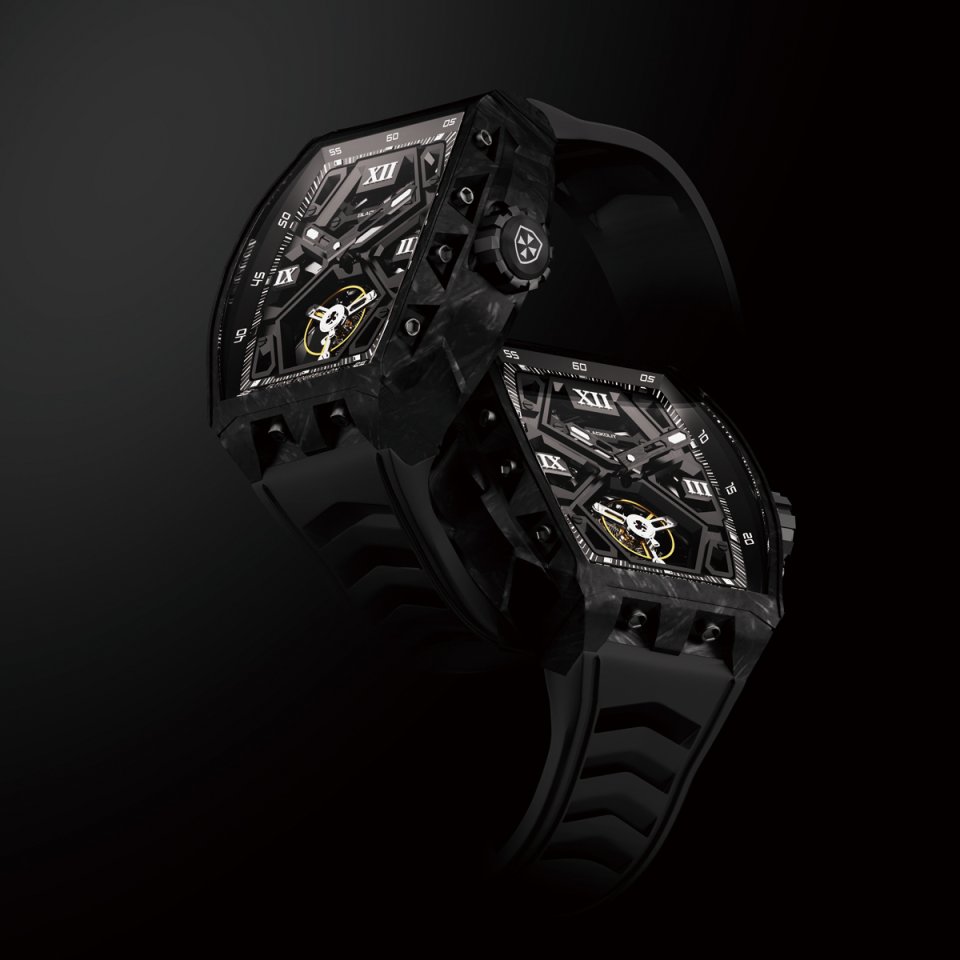 Tondance スイス製 ブラッククォーツ時計 テンデンス Tendence 腕時計