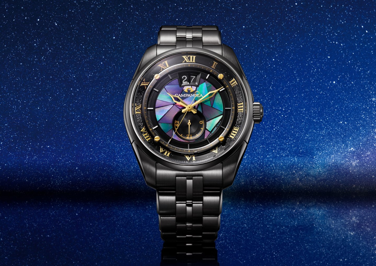 シチズン『カンパノラ』 25周年記念限定モデル「星響（ほしのひびき）」登場～漆黒の宙で響きあう星を表現した