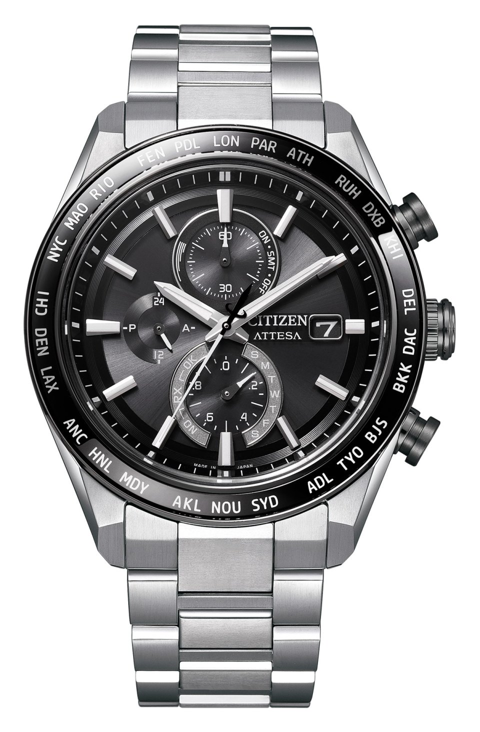 シチズンアテッサ』ACT Lineにサファイアベゼルを備えた新モデルが登場