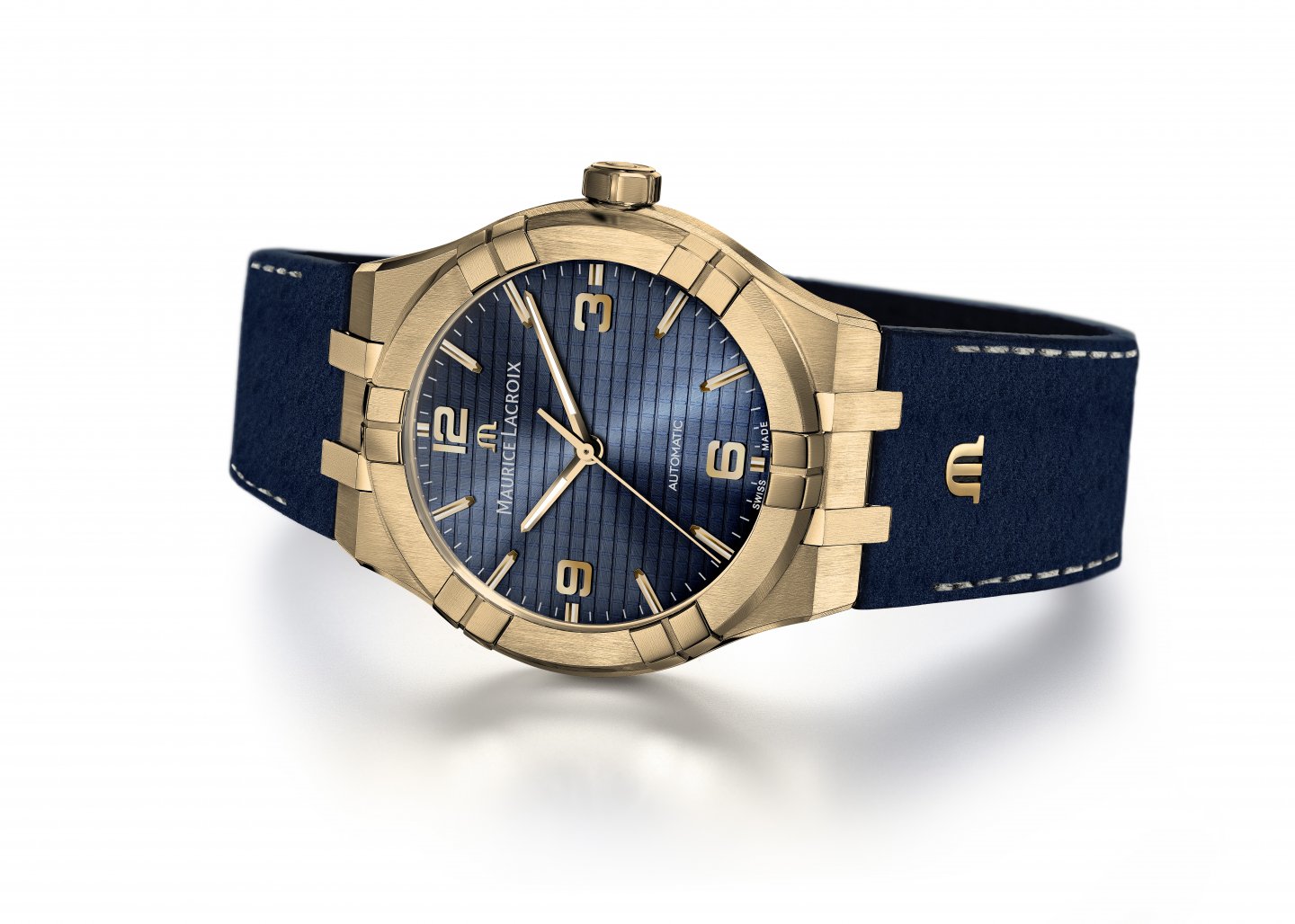 モーリス・ラクロア MAURICE LACROIX アイコン ブロンズ 世界500本限定 AI1028-BRZ01-420-1 ブルー ブロンズ クオーツ メンズ 腕時計