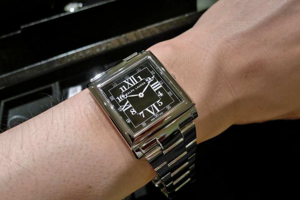 未使用 ラルフローレン プティ ダイヤベゼル スクエア型 腕時計 867