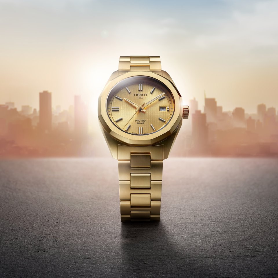 ティソの「PRC 100 ソーラー」コレクションに、ケース径34mm の「PRC