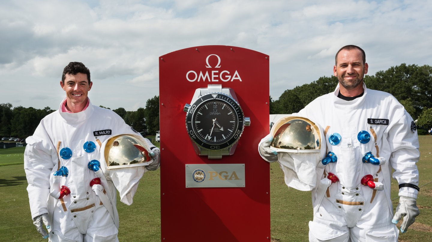 オメガアンバサダーのローリー・マキロイとセルヒオ・ガルシア、2017年PGAで「1日宇宙飛行士」に