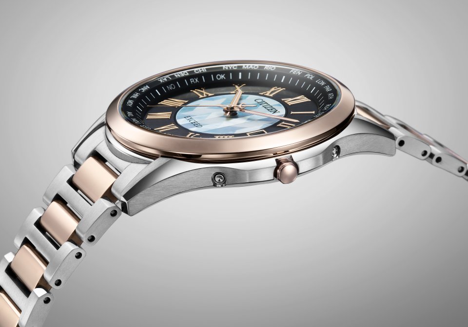 ✴美品稼働品 シチズン エクシード 電波ソーラー チタン トノー 白蝶貝15.5 ✴美品稼働品 シチズン エクシード 電波ソーラー チタン トノー 15.5cm