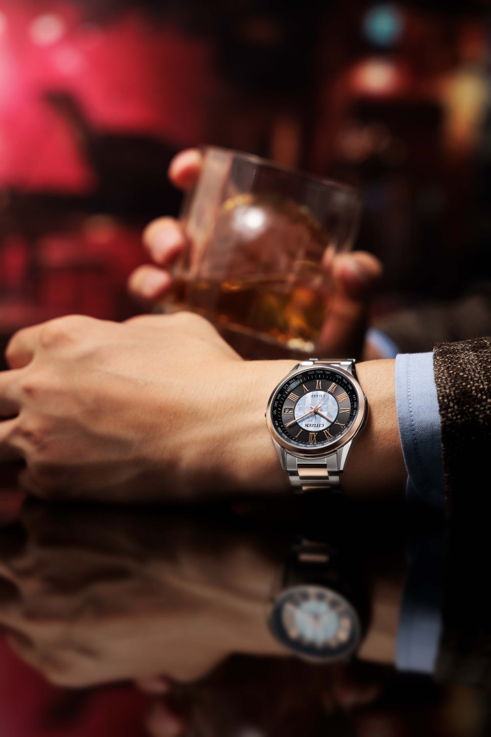 シチズン「誓いの矢」限定モデル～カットした白蝶貝を貼り合わせて矢