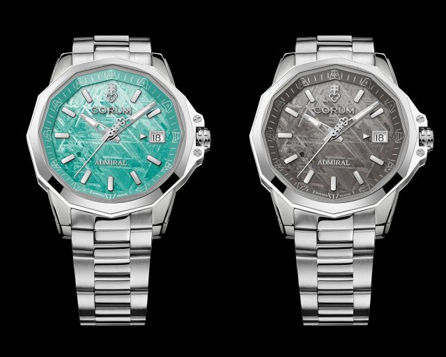 コルムから隕石をダイアルに採用した「アドミラル 38オートマティック」が発売～人気モデルを38mm径にダウンサイズ