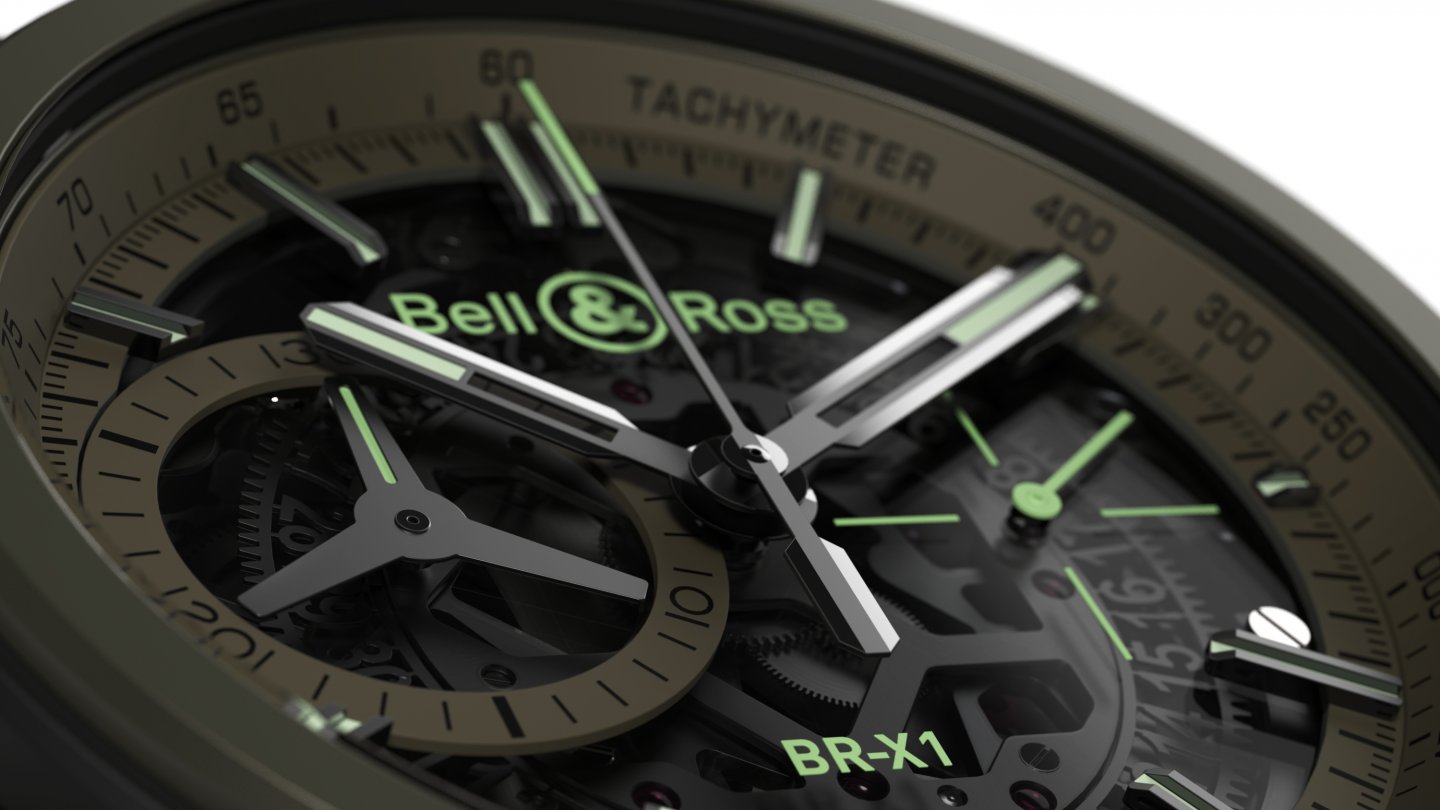 Bell & Rossの最新技術、HRT(カーキ色チタン)をまとったBR-X1 ミリタリーに注目！！