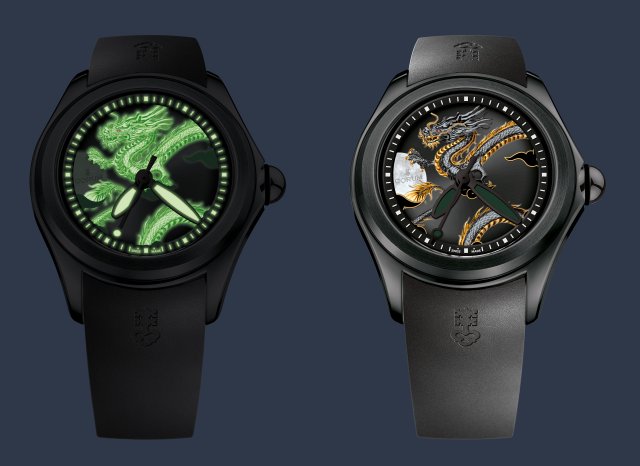 コルム、夜に光を纏い覚醒するドラゴン「バブル 47 ドラゴン オートマティック」を発表～龍と月が織りなす幻想的なダイアル