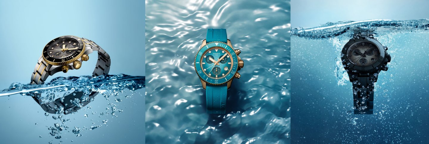 ティソに小径モデル「シースター クロノグラフ 38mm」が誕生～深海から生まれた新たなサイズ