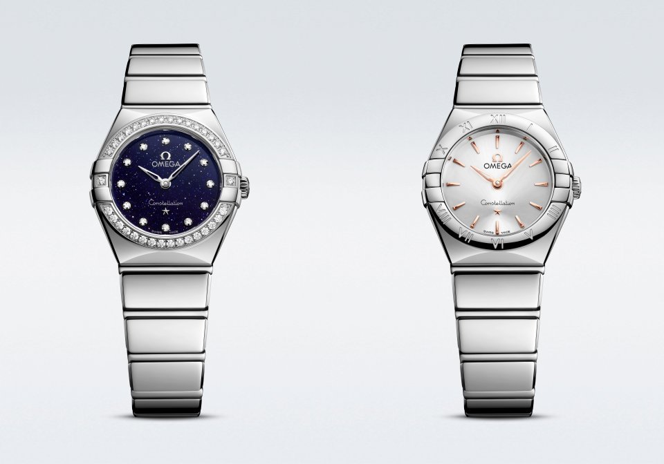 オメガよりフル ポリッシュ仕上げのステンレススティール製ケースと