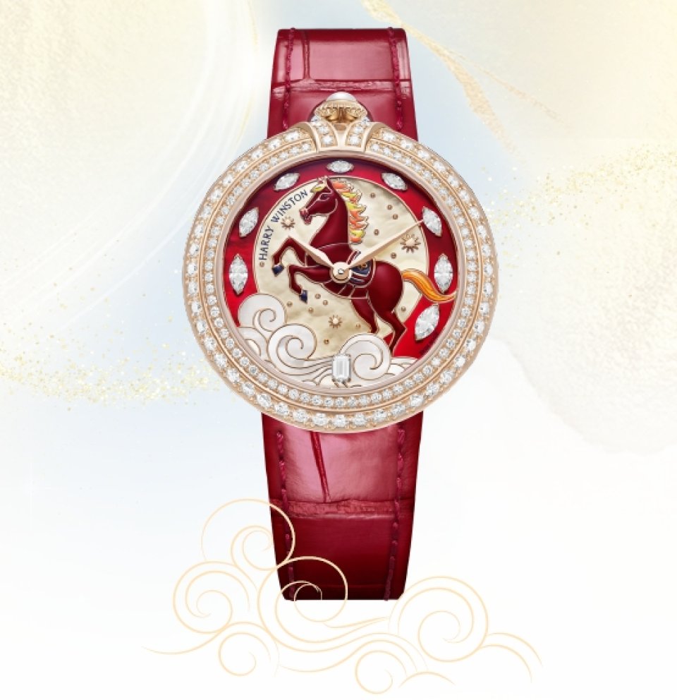 【極美品】HARRY WINSTON ハリーウィンストン スノードーム HARRY WINSTON ミッドナイト・ダイヤモンド ドロップ オートマティック