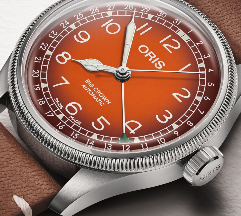 確認用　海外　初期　リス Oris(オリス) Big Crown（ビッグクラウン） 鹿革ブランド「チェルボ