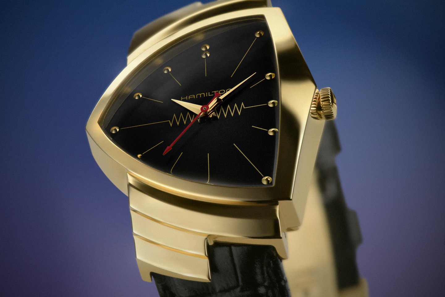 ハミルトン「べンチュラ」世界初の電池式時計に14金製の限定モデルが登場～ハイエンドなアイコン
