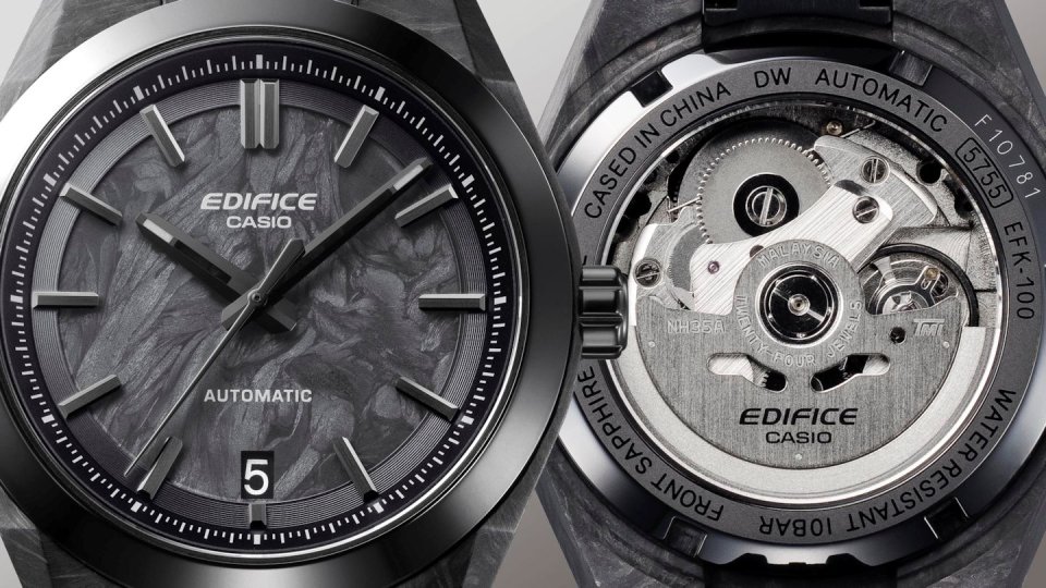 カシオ初のメカニカルムーブメント＆強靭で軽量なフォージドカーボンを