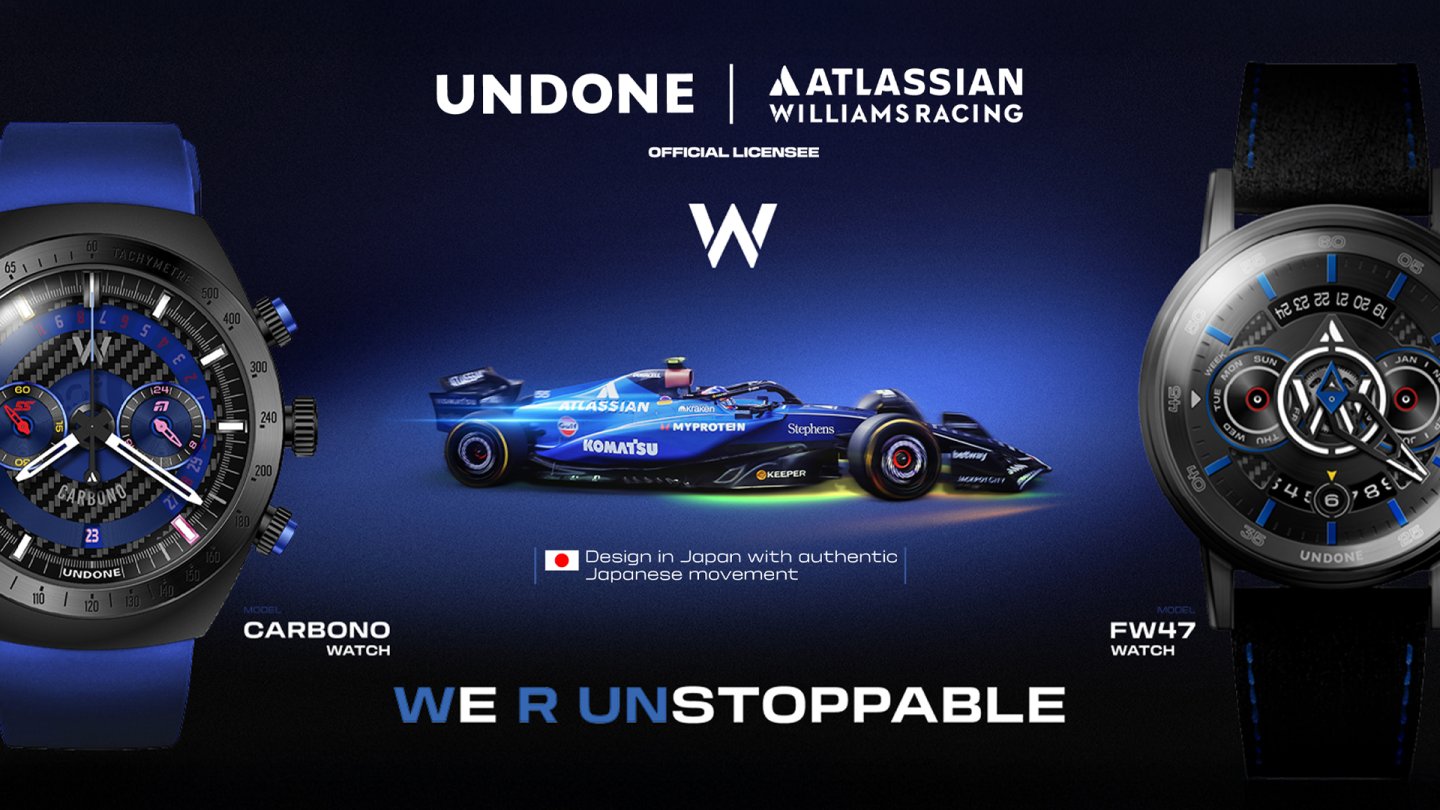 UNDONEがF1の名門ウィリアムズと初のコラボレーション～ ジャパンクオリティの限定腕時計を2025年英GPで初披露