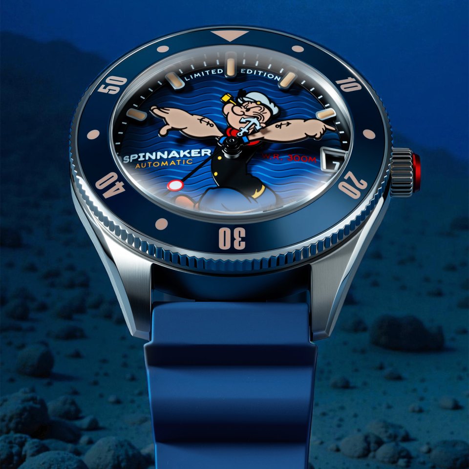 SPINNAKER スピニカー Popeye ポパイ オートマチック 見惚れる剛腕時計！『スピニカー（SPINNAKER）』×「ポパイ（Popeye