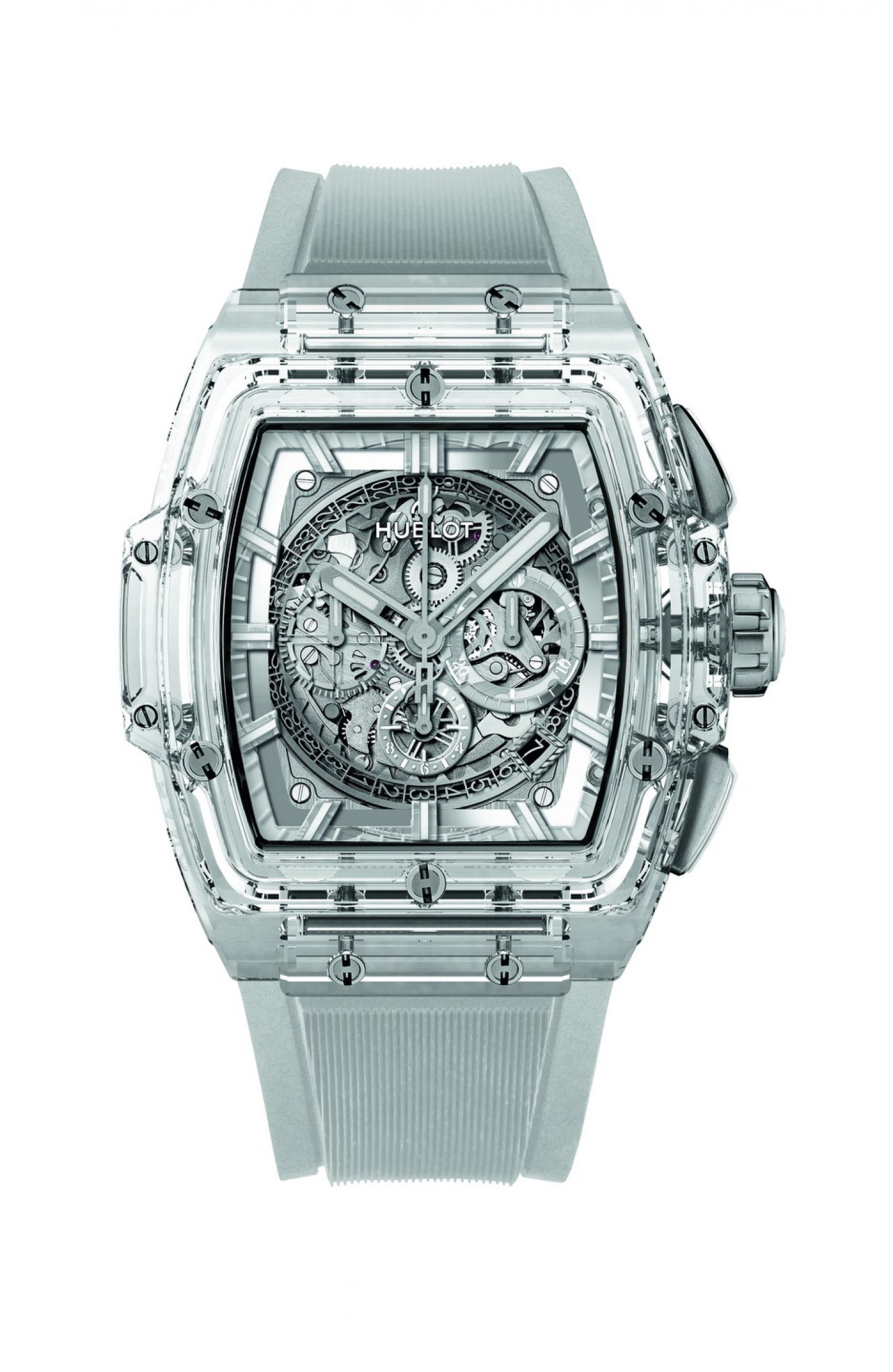 ご購ウブロ完全透明スケルトン機械式時計 腕時計(アナログ)
