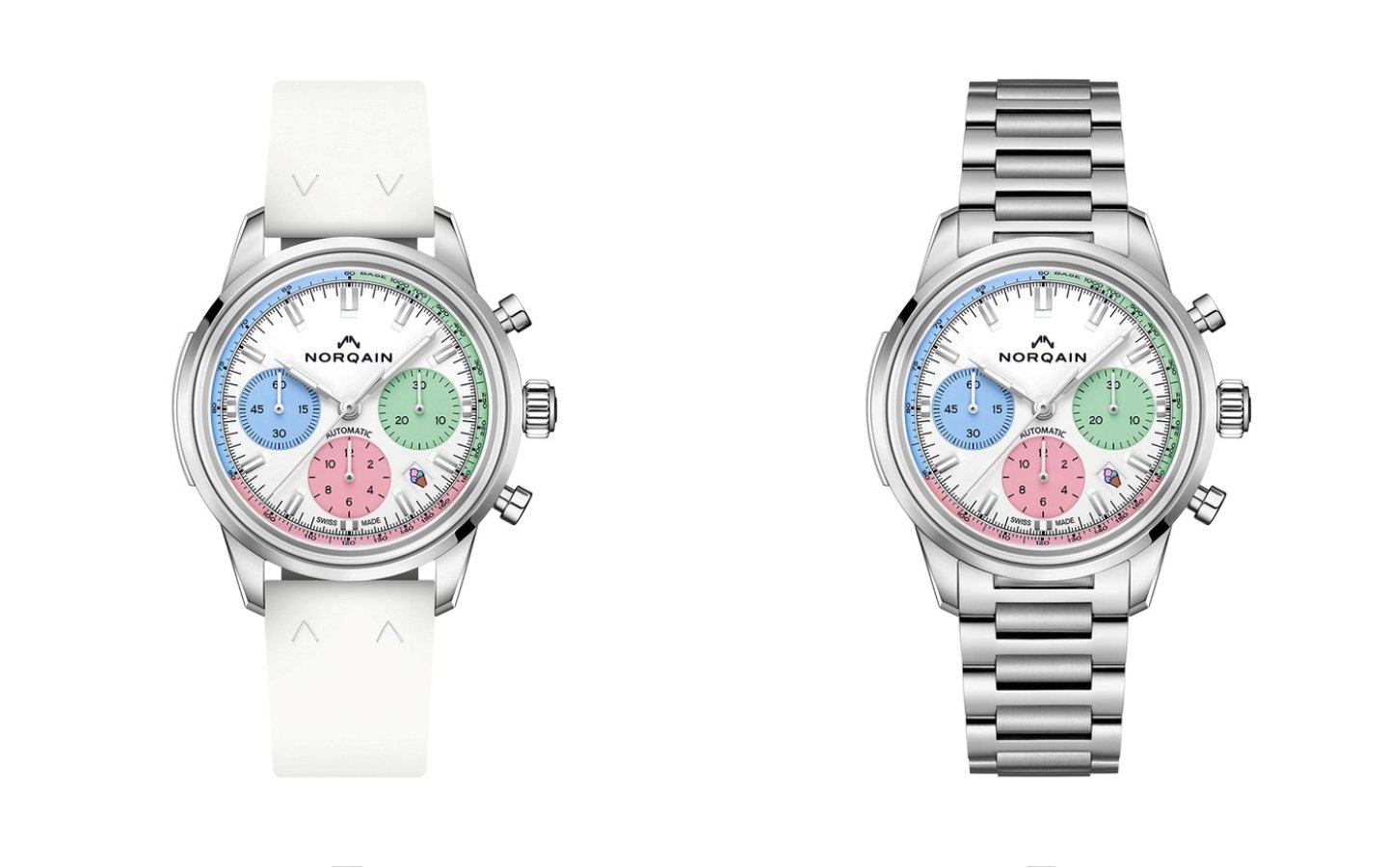 ノルケインが「FREEDOM 60 CHRONO “ENJOY LIFE” SPECIAL EDITION」を発表～デイト表示が3段重ねのアイスクリームのイラストに切り替わるなど、夏の高揚感を表現
